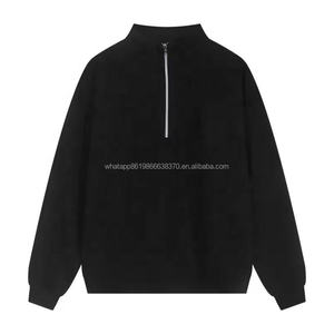 Conjunto de Sudadera con Capucha y Pantalones Deportivos de Algodón 100% de Alta Calidad para Hombre, Ropa Deportiva, Sudadera con Cierre de Cremallera de un Cuarto para Hombre - Product Image 3