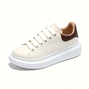 <span class=keywords><strong>Zapatillas</strong></span> Deportivas de Plataforma para <span class=keywords><strong>Mujer</strong></span>, Suela Gruesa, Transpirables, de Cuero, Tallas 35-40, para Uso Diario, <span class=keywords><strong>Blancas</strong></span>, de Caña Baja - Product Image 3