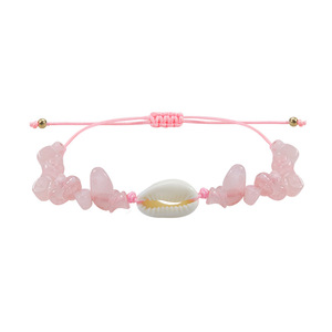 Manufacturer Direct Deal Beach New Crush Stones <b>Amethyst</b> Crystal Stone Shell Woven <b>Bracelet</b> Wholesale - Product Image 5