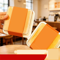 Boîte en carton recyclable personnalisée avec impression, dorure à chaud et gaufrage, bande de fixation et logo pour emballage de plats à emporter