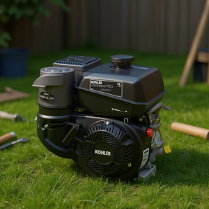 Motor de gasolina Kohler Command Pro de 14 HP y 420 cc, refrigerado por aire, con tanque de combustible de 15 L para uso en generadores. - Product Image 2