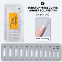 Bonne qualité Professional Box C curve XXL Coffin Stiletto False Tip French Professional Extra Long 3XL Coffin Nail Tips