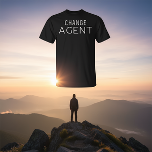 T-shirt Change Agent inspirant et motivant pour adulte unisexe noir - Product Image 3