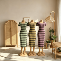 Robe d'été africaine décontractée et élégante à bretelles imprimée en 3D pour femme – Prix de gros