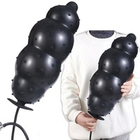 Plug anal gonflable extra large à cinq billes, jouet sexuel anal unisexe fait maison pour adultes, pour couple
