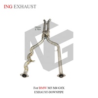 ING pour BMW M3 M4 G80 G82 F80 F82 3.0T S55 S58 Tuyau d'échappement intermédiaire à longueur égale en acier inoxydable avec tuyau en Z universel