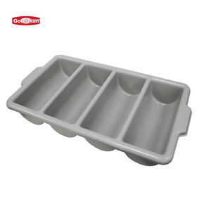 Organizador de restaurante de plástico PP de 4 compartimentos, caja Caddy para almacenamiento de cocina de cubiertos, utensilios y cubiertos - Product Image 5