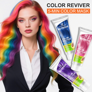 Masque capillaire fixateur 230 ml, soin bleu gris anglais, coloration rapide fuchsia en 5 minutes, après-shampoing bio - Product Image 3