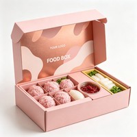 Caja de Sushi Plegable Biodegradable con Separador, Cajas Bento para Cumpleaños, Pasteles, Comida para Llevar, Empaque Personalizado para Panaderías y Bocadillos