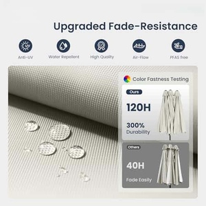 Sombrillas Grandes para <span class=keywords><strong>Patio</strong></span> HANYI de 15 pies, Sombrilla Rectangular de Doble Cara para Exteriores con Base, Sombrillas Grandes para <span class=keywords><strong>Patio</strong></span> - Product Image 4