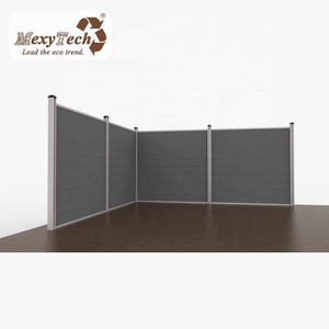 Anti-UV einfache Installation Hausgarten Aluminium Pfosten Zaun Paneele Holz Kunststoff dekorative WPC Zaun - Product Image 4