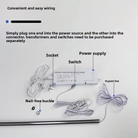 Lampe LED encastrée pour armoire et penderie, en alliage d'aluminium gris argenté, sans soudure, avec détection de présence humaine