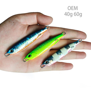 Leurre en plomb de 40g, lumineux, à coulée rapide et à mouvement lent, pour <span class=keywords><strong>la</strong></span> pêche en rivière, lac, mer et en haute mer, pêche à <span class=keywords><strong>la</strong></span> flotte <span class=keywords><strong>sans</strong></span> hameçons - Product Image 2