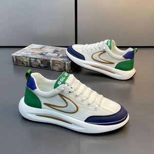 Zapatos Deportivos de Plataforma con Cordones Transpirables para Hombre, Estilo Deportivo de Caña Alta, Ligeros, con Diseño de Bloques de Color - Product Image 1