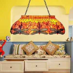 Lampe de table de billard Tiffany Dragonfly à hauteur réglable de 32 pouces, pour la maison et le bar, salle à manger, 6 lumières suspendues - Product Image 2