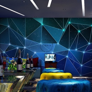 Hình ảnh không gian mở rộng phát sáng Tường giấy 3D thanh trang trí bức tranh tường hình nền - Product Image 5