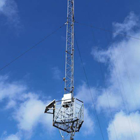 Torre de Medición de Viento Autoportante de Acero Confiable para Proyectos de Energía Eólica Costera, Monitoreo de Velocidad/Dirección del Viento, Más de 30 Años de Experiencia