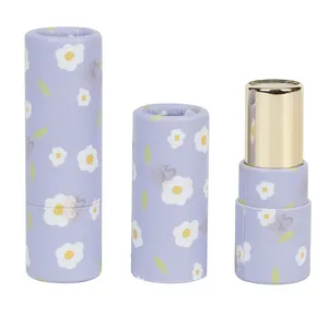 Groothandel Custom Tube Box Eco Vriendelijke Lippenbalsem Container Kartonnen Lippenstift Papier Buis Voor Lippenbalsem