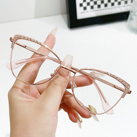 Nouvelle Monture Optique Femme en Acétate Effet Œil de Chat, Anti-Lumière Bleue, Monture Complète, Design Luxe, Adaptée à Tous les Visages
