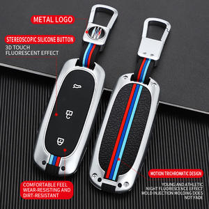 Étui de protection pour <span class=keywords><strong>clé</strong></span> de voiture en alliage de zinc et gel de silice pour LEADING IDEAL Lixiang L8 L9 ONE, porte-clés, accessoires de sac - Product Image 2