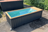 Piscine hors sol portable en acier ondulé avec système de filtration pour villa et ferme en plein air