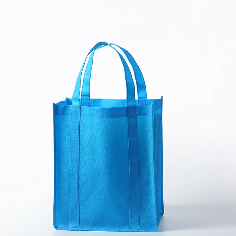 布製持ち運び用折りたたみ式カスタムロゴプリントプラスチックトートバッグ不織布ショッピングバッグ