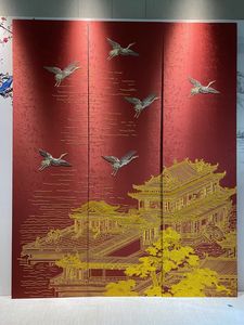 Moderne geometrische bestickte PVC-Wand platte Anpassbare Wohnkultur für Schlafzimmer TV Hintergrund Feuchtigkeit beständige wasserdichte Hotels - Product Image 4