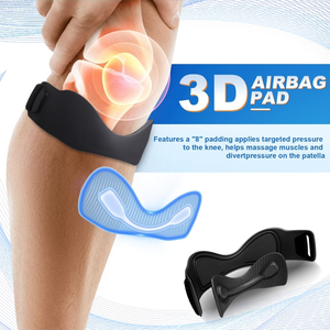 Sangle de genou en silicone avec coussin d'air, protection de l'articulation du genou, couverture pour la course en plein air, le fitness, le basketball, genouillère de soutien à pression - Product Image 4