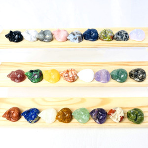 Wholesale Handmade <strong>Red</strong> Jasper Xiuyan <strong>Jade</strong> Crystal <strong>Stone</strong> Mix Materials Sleeping Cats for Decor - Product Image 1