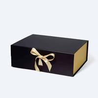Boîte cadeau rigide de luxe personnalisée avec ruban, en carton recyclable et doublure en éponge, pour bijoux, cosmétiques, cadeaux de mariage et de fête