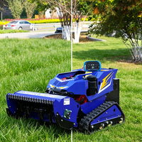 Tondeuse à gazon télécommandée sur chenilles Source Factory 1000 Diesel, débroussailleuse tout-terrain pour vergers, pentes et terrains déshébés