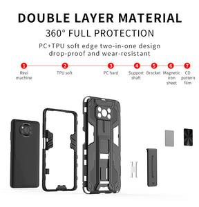 Custodia Rigida Magnetica Antiurto in TPU Ecologico con Anello Metallico e Supporto per POCO X3 NFC/Poco <span class=keywords><strong>C3</strong></span>/Redmi 9 Prime/Note 10 Pro - Product Image 4