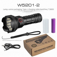 Wason 19 * LED la plus puissante 3200 Lumens forte USB-C de lumière lampe torche en aluminium Rechargeable pour industriel et extérieur