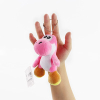 Porte-clés en peluche petit dinosaure plombier 10 couleurs, pendentif dinosaure mignon de dessin animé, breloque de sac, accessoires, cordon de téléphone, vente en gros