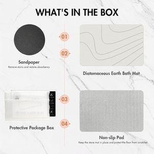 Tapis de bain en diatomite moderne et écologique, design personnalisé, à séchage rapide, motif géométrique, fabriqué à la machine pour salle de bain - Product Image 4