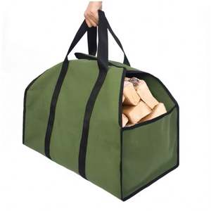 Sac fourre-tout durable gratuit pour transporter des bûches dans les foyers intérieurs, fabriqué en toile de bois de chauffage - Product Image 5