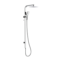 Luxe Salle De Bains En Acier Inoxydable 2-voies Chrome Robinet De Douche Robinet Chauffe-Eau Salle De Bains Robinet Pluie Ensemble De Douche
