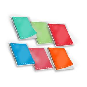 PIGNA - Quaderno a Spirale Monocromatico SKIP 77 Fogli A5 a Righe Assortite - Product Image 1