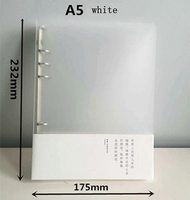 Fournitures de bureau réutilisables A5 A6 B5 reliure à anneaux reliure pour cahier à couverture en PVC à 6 anneaux