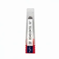 2F*R5*D10*75L*55 °   Fraise à queue sphérique en carbure monobloc, 2 dents, revêtement TiSiN, pour usinage de moules en acier