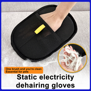 Pet Grooming Glove Pet Massage Cleaning Deshedding Glove Cat Hair Removal Glove <b>for</b> Clothes <b>Bed</b> Mat <b>Sofa</b> - Product Image 5