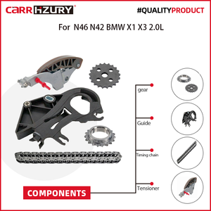 Carrhzury 11317502180 Kit de cadena de distribución del motor para <span class=keywords><strong>BMW</strong></span> N42 N46 E90 318i 320i <span class=keywords><strong>520i</strong></span> E84 X1 X3 2.0L Kit de cadena de distribución - Product Image 2
