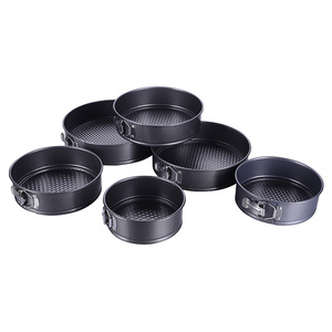 Juego de moldes redondos para pasteles, 3 piezas con hebillas, molde metálico para hornear, herramientas para hacer pasteles DIY - Product Image 1