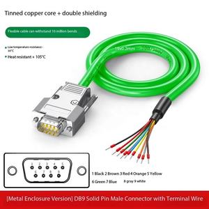 מחבר הלחמה DB9 תעשייתי <span class=keywords><strong>RS232</strong></span> D-SUB טורי ליציאת COM 9 פינים, כבל מתאם זכר/נקבה, PVC שחור - Product Image 4