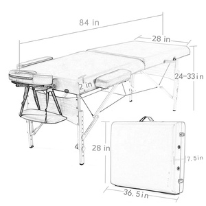 Profesional portátil <span class=keywords><strong>Spa</strong></span> ordeño masaje hoja mesa <span class=keywords><strong>y</strong></span> cama almacenamiento altura ajustable plegable Et De Pliante - Product Image 6