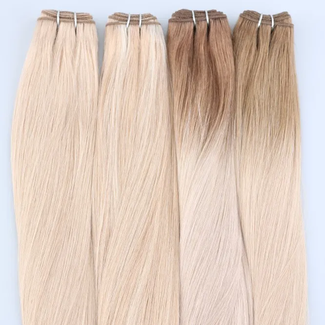 Extensão de cabelo humano de marca superior, extensões de cabelo humano de qualidade, dupla desenhada, remy, russo