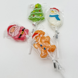 Vente chaude Personnalisé Père Noël Arbre de Noël Bonhomme de neige <span class=keywords><strong>Yeti</strong></span> Forme bonbons durs sucre halal Sucettes fruitées - Product Image 6
