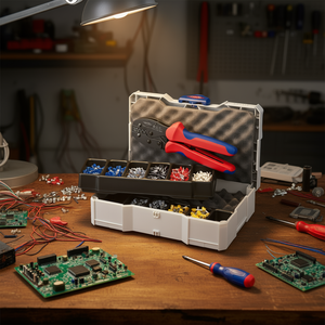 Kit de herramientas para prensar cables KNIPEX con terminales surtidos, juego de 8 piezas para conexiones eléctricas - Product Image 3