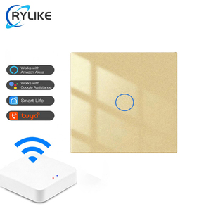 Nhà máy chất lượng cao EU Anh 2 Gang ZigBee tường chuyển đổi thông minh tuya thông minh điều khiển bằng giọng nói Vàng màn hình cảm ứng chuyển đổi ánh sáng cho nhà - Product Image 4