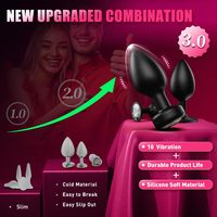 3er-Set Silikon-Analsexspielzeug – Butt-Plug-Trainingskit mit Fernbedienung – Vibrations-Analdildo und Prostata-Massagegerät – Erwachsenen-Sexspielzeug und Spiele